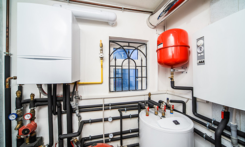 service of boiler installation in service rooms
